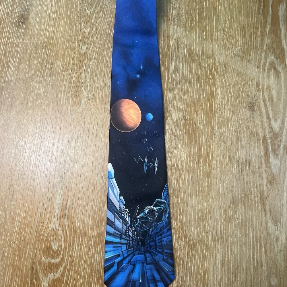Star Wars Poster Men's Necktie by Ralph Marlin TIE Fighter This Is The RARE ONE!